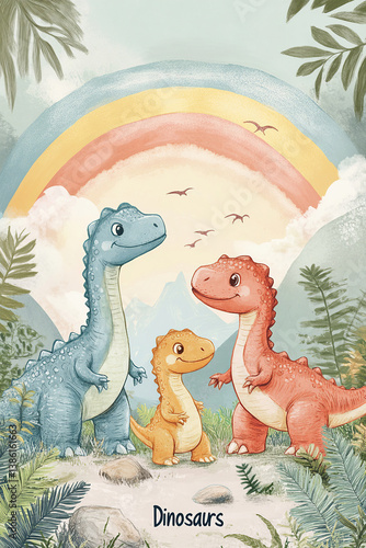 soft pastel illustration, cover for a children's coloring book titled 