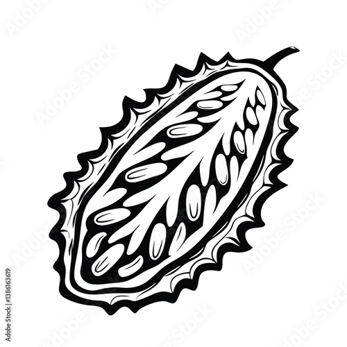 Momordica Charantia Drawing Bitter Gourd Silhouette Art
