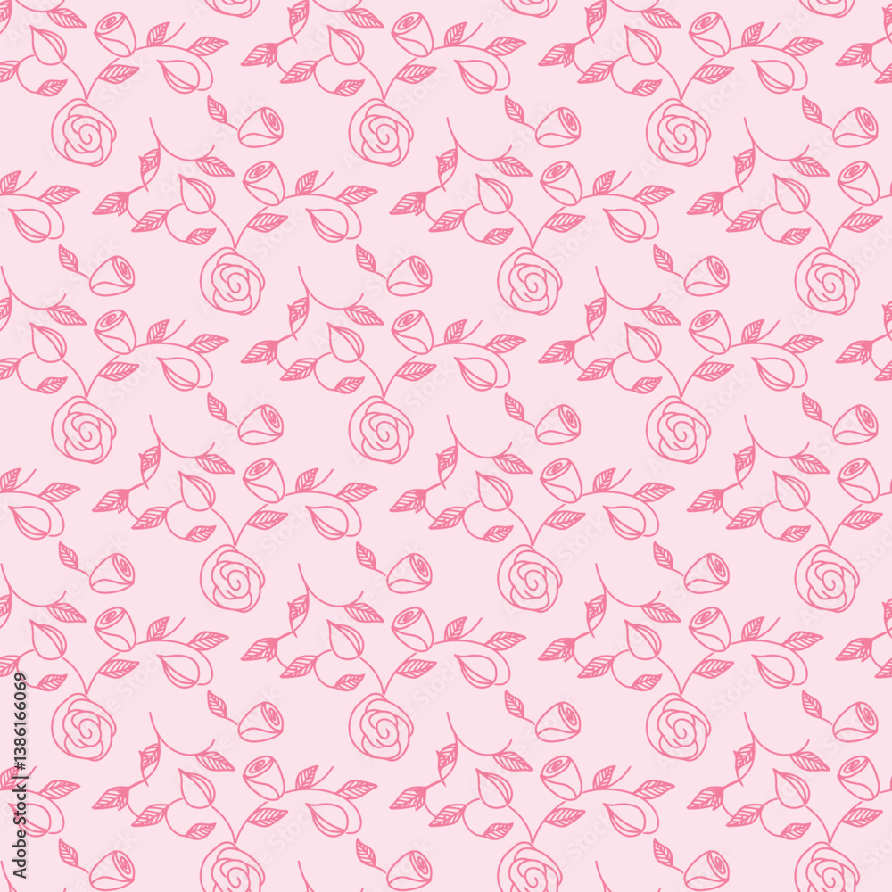Botanical Texture Seamless Vector Pattern Design Botanical Texture Seamless Vector Pattern Design