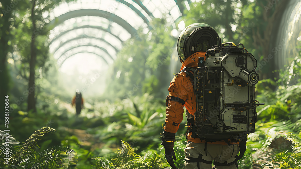 Exploring a lush alien landscape as a Generation Beta adventurer Exploring a lush alien landscape as a Generation Beta adventurer