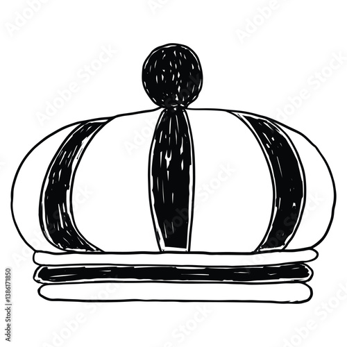 Coronation crown for king or queen. Symbolic religious ceremony while sovereign is crowned to monarch's head with crown. Monarch is the head of the Church of England with title and powers.