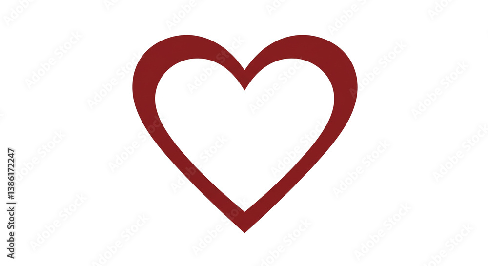 red heart isolated red heart isolated