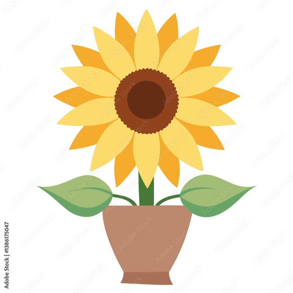 Obraz premium sunflower in a pot