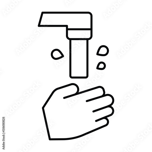 Hand Wash vector, pixel perfect, illustrator file 
