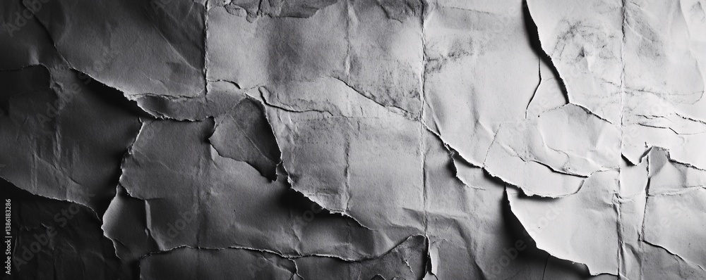 Naklejka premium Crumpled paper is creating an abstract background pattern