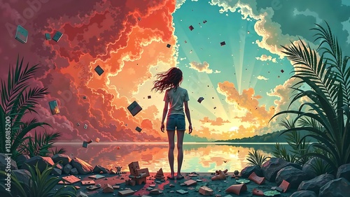 A visual metaphor of mental health recovery.