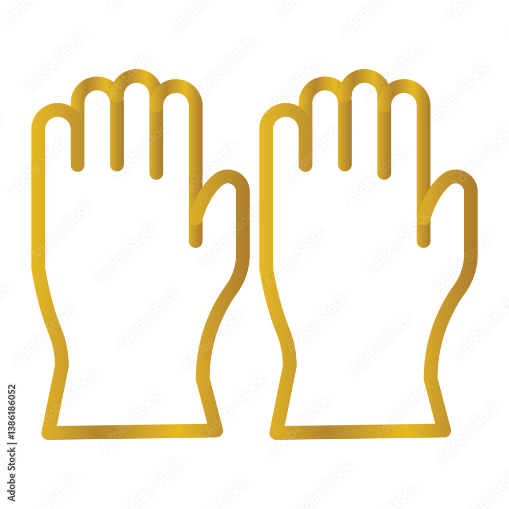 Obraz premium Rubber glove vector, pixel perfect, illustrator file 