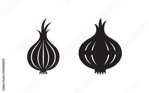 onion isolated on white