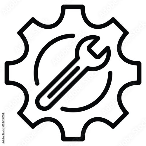 Maintenance icon line vector illustration