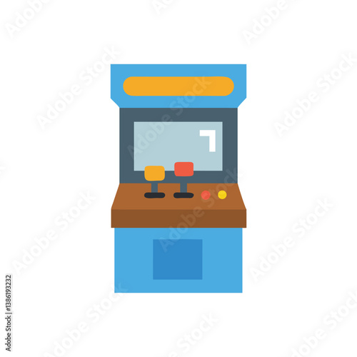 Retro Arcade Game Machine Icon, Retro Entertainment