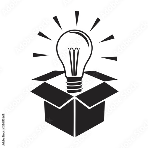 light bulb icon, business concept