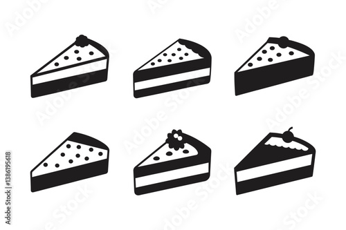 fruitcake slice vector art silhouette