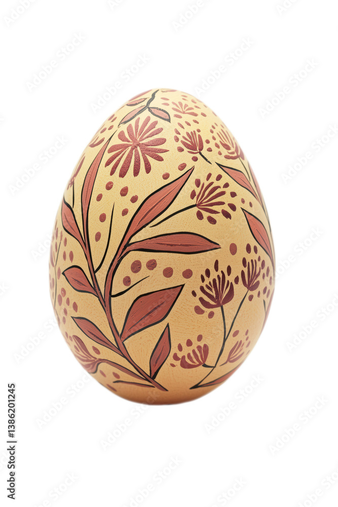 This is a beautifully Decorative HandPainted Easter Egg adorned with intricate Floral Patterns This is a beautifully Decorative HandPainted Easter Egg adorned with intricate Floral Patterns