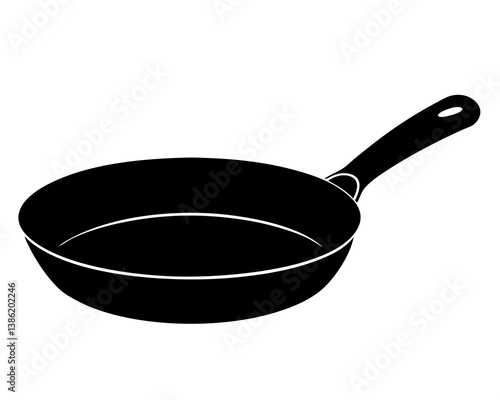 A Roasting pan silhouette on white background.