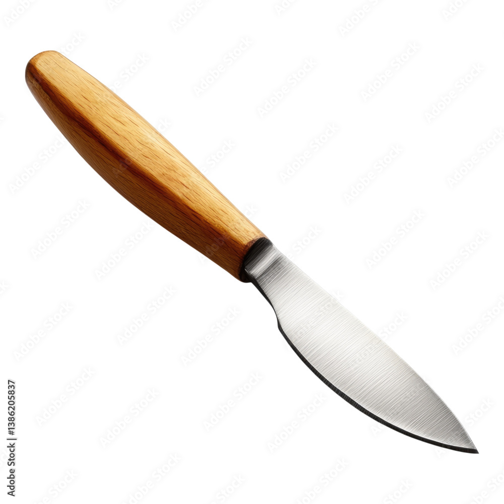 Knife with a wooden handle and a silver blade. PNG, Transparent Knife with a wooden handle and a silver blade. PNG, Transparent
