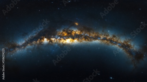 Cosmic River: A Celestial Panorama of the Milky Way Galaxy