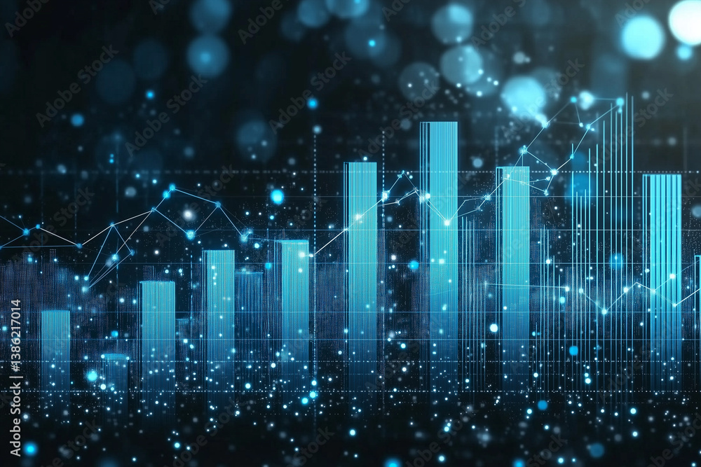 Fototapeta premium stock market graph