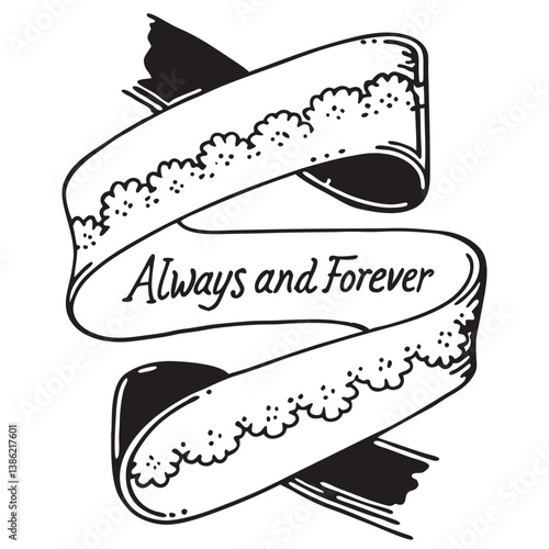Always and Forever Vector Ribbon