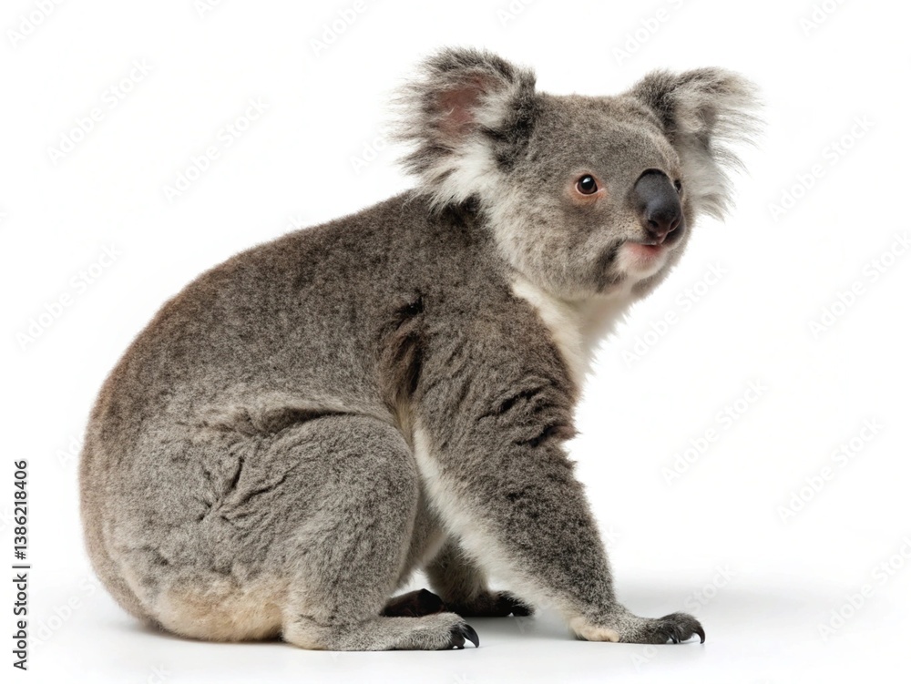 Fototapeta premium northern koala isolated on white background