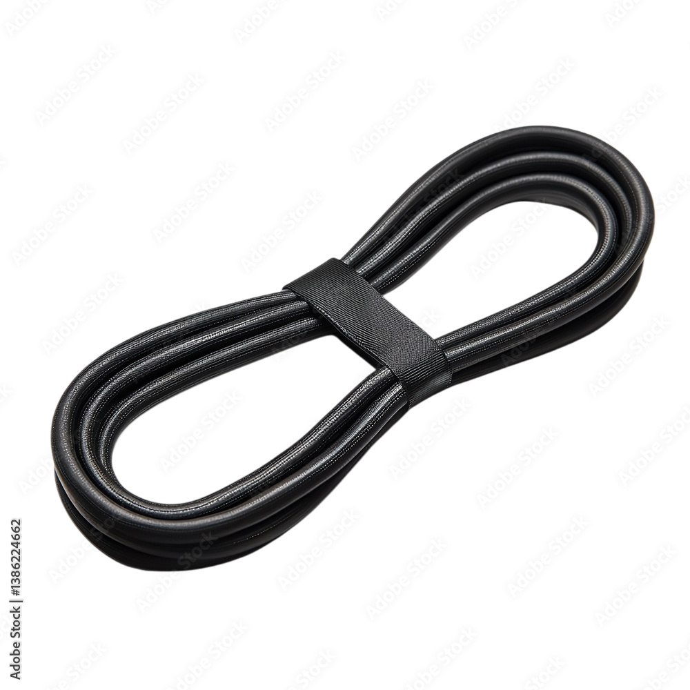 Black Fabric Resistance Band PNG: Loop Exercise Band for Strength Training. Black Fabric Resistance Band PNG: Loop Exercise Band for Strength Training.
