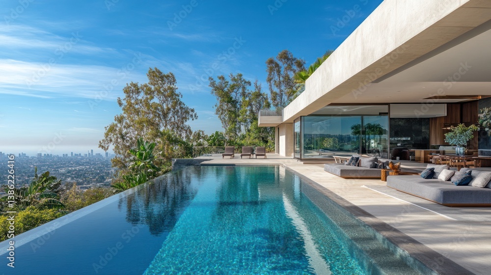 custom made wallpaper toronto digitalLuxury Hilltop Mansion with Infinity Pool and Panoramic City Views