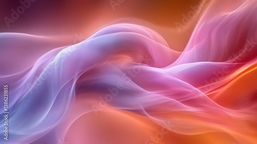 Wallpaper Mural Abstract Swirling Hues: A Symphony of Pastel and Orange Torontodigital.ca