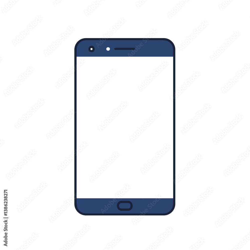Smartphone mockup with blank screen in modern design Smartphone mockup with blank screen in modern design