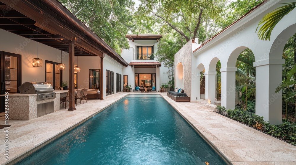 custom made wallpaper toronto digitalTranquil Pool House Retreat