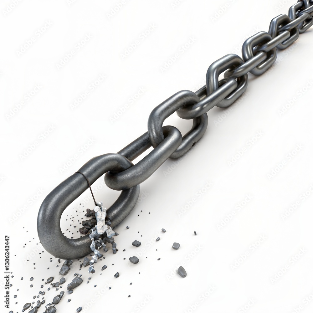 Fototapeta premium 3D Representation of Breaking Free from Addiction