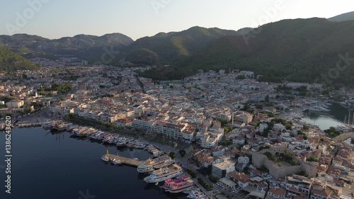 Marmaris, Turkey – Aerial View of Coastal Town and Mediterranean Landscape | 4K Drone Video