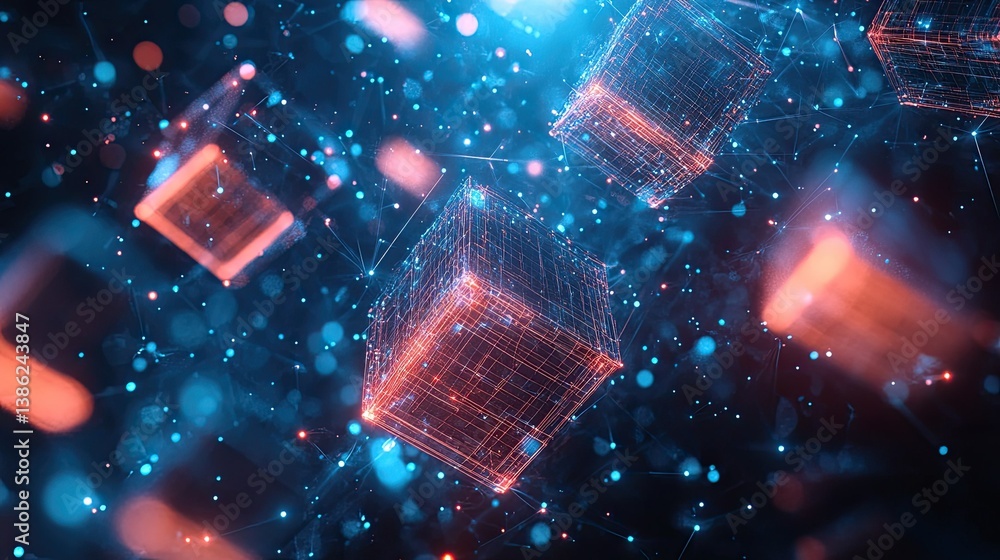 3D Visualization of Futuristic Data Streams --ar 16:9 --style raw