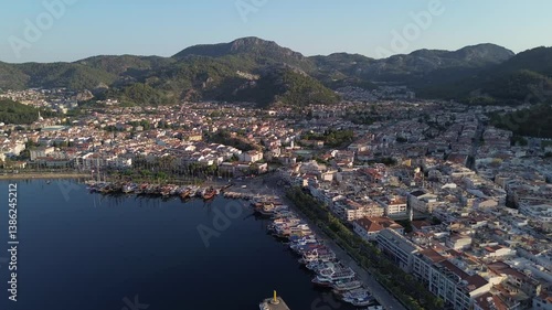 Marmaris, Turkey – Aerial View of Coastal Town and Mediterranean Landscape | 4K Drone Video