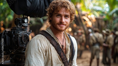 Young man in historical costume