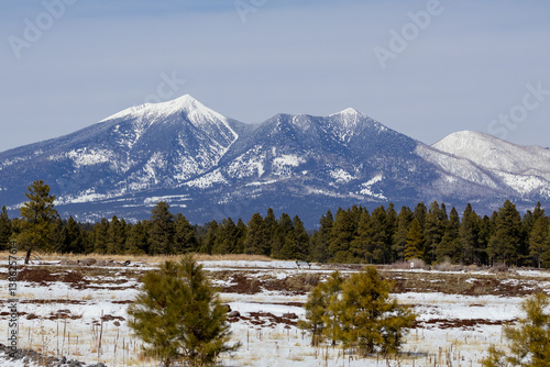 snow covered mountains