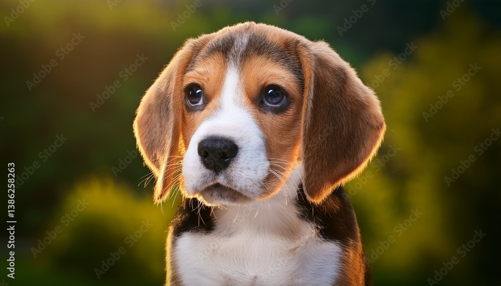 an adorable beagle puppy sitting patiently looking up with sad eyes as it waits for a tasty snack an adorable beagle puppy sitting patiently looking up with sad eyes as it waits for a tasty snack