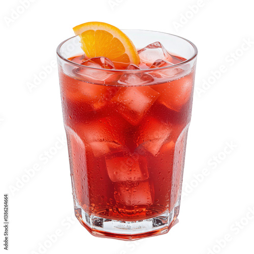 Wallpaper Mural Iced Red Cranberry Juice with Orange Slice. Torontodigital.ca