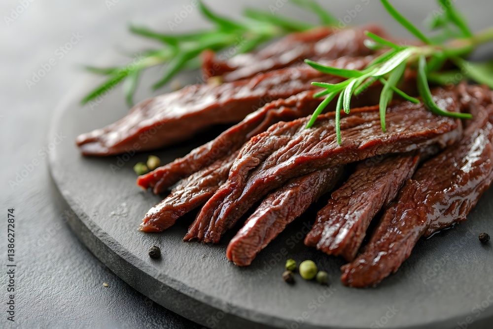 Juicy Slices of Rosemary Beef, Delicious Grilled Steak Juicy Slices of Rosemary Beef, Delicious Grilled Steak