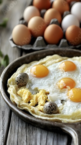 Wallpaper Mural Fried Eggs Quail Eggs Scrambled Eggs Breakfast Food Torontodigital.ca