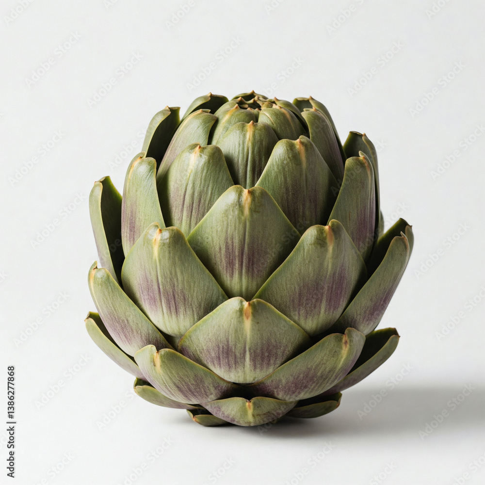 Artichoke isolated on white background. 3d render illustration. Artichoke isolated on white background. 3d render illustration.