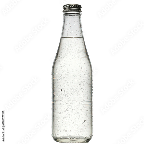 Wallpaper Mural Condensation coats a chilled glass bottle of clear liquid. Torontodigital.ca