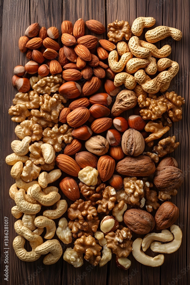 Assorted Nuts Mix Almonds Walnuts Cashews Hazelnuts Food Assorted Nuts Mix Almonds Walnuts Cashews Hazelnuts Food
