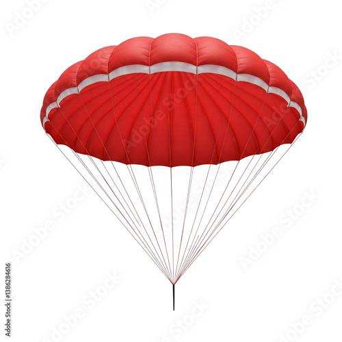 Red Parachute. clipart isolated on transparent background