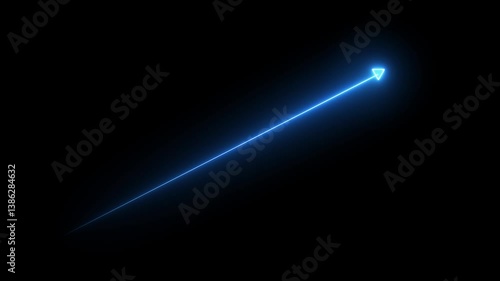 Growing Arrow up. Growth chart sign. Flexible arrow indication statistic. Falling prices concept arrow on black background. Business growth arrow animated video. 4K Vide
