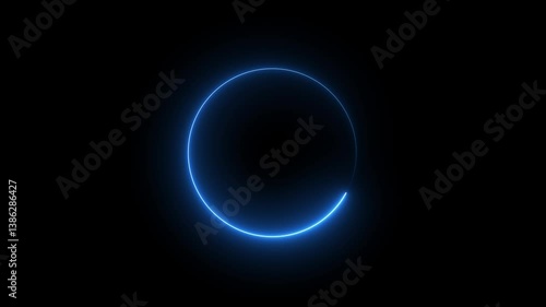Loading Circle, Video. icons on slow internet and load gradient round eclipse.Loading,target, intro, alpha. Glowing flow circle background. LED screens projection technology.