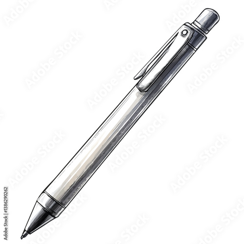 Laser Pen 2D flat vector illustration, isolated on a white background.