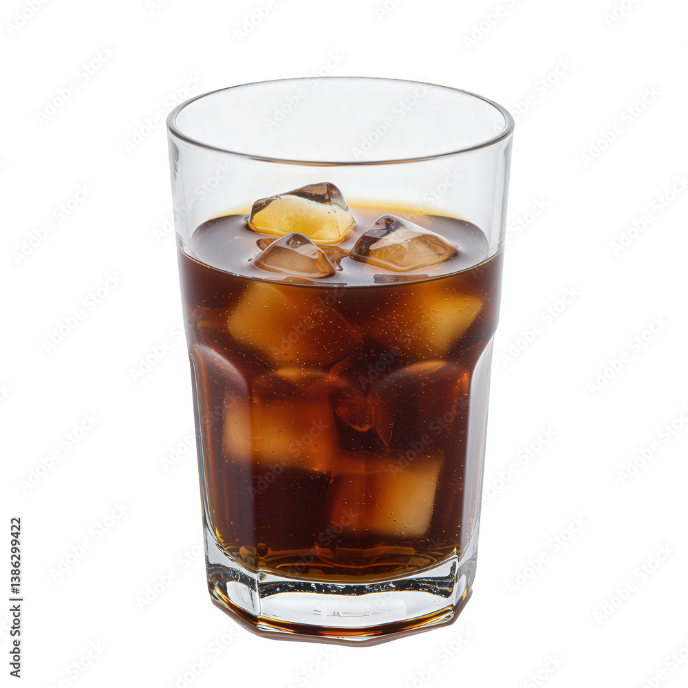 Sparkling Ice Cold Cola with Ice Cubes. Sparkling Ice Cold Cola with Ice Cubes.