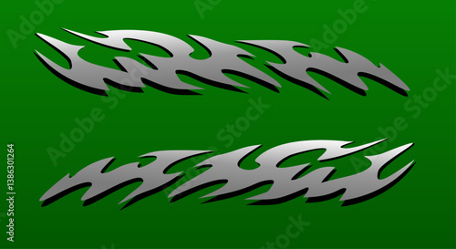 Abstract classic tribal livery design for drift racing cars