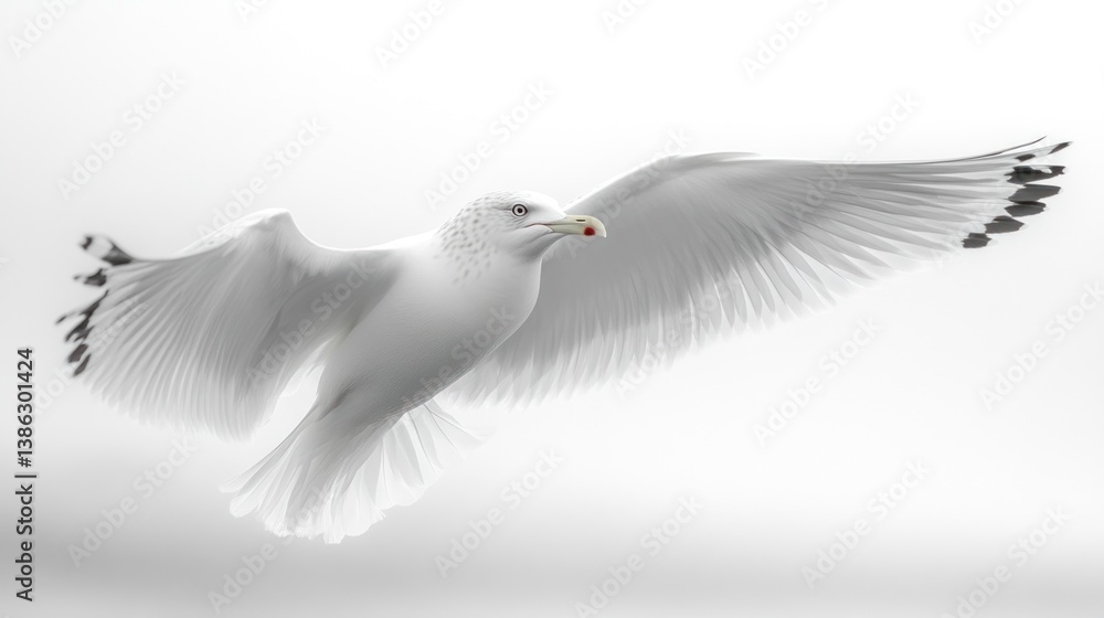 Elegant Seagull in Flight A Stunning Display of Grace and Freedom with Detailed Feathers Perf Elegant Seagull in Flight A Stunning Display of Grace and Freedom with Detailed Feathers Perf