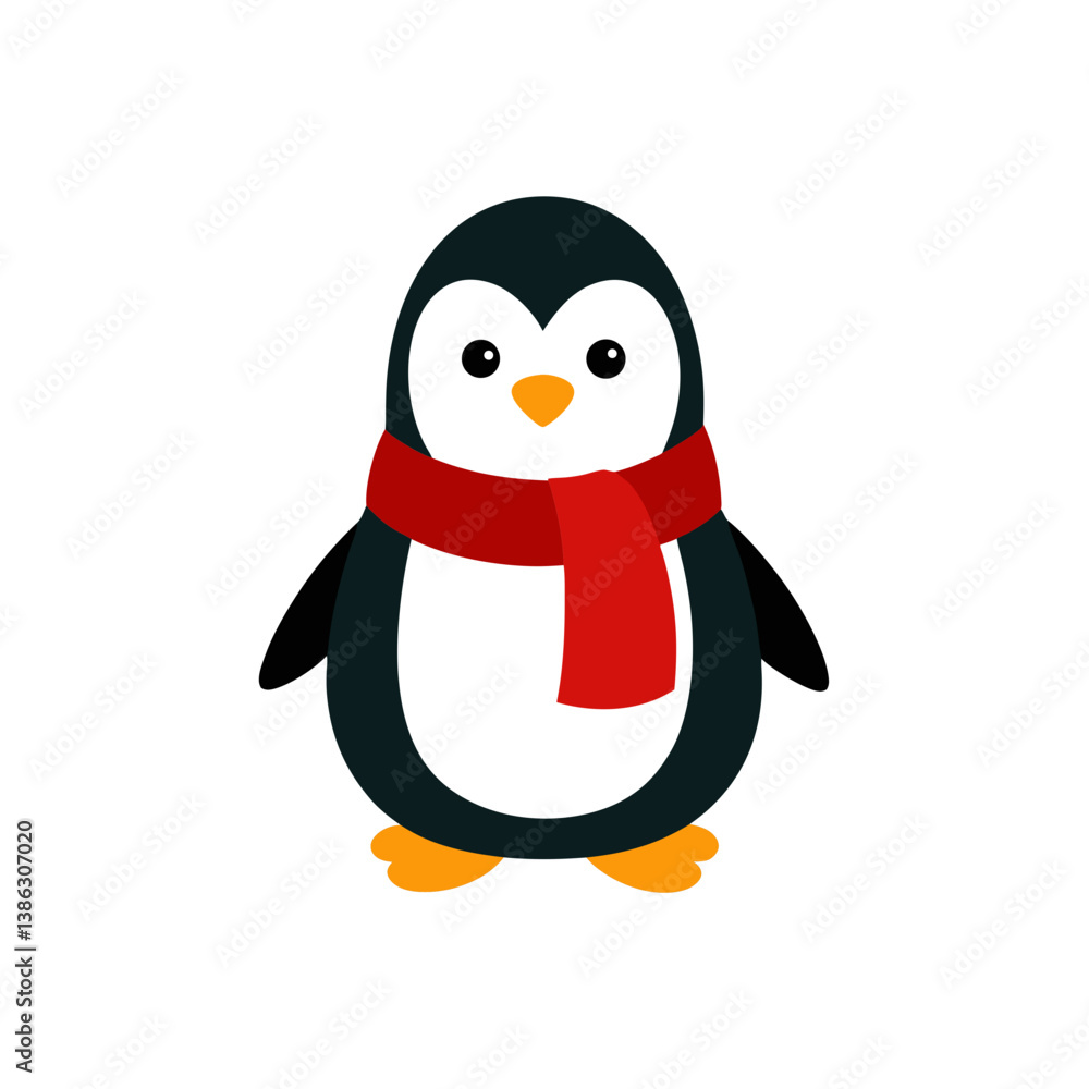 Naklejka premium penguin on snow