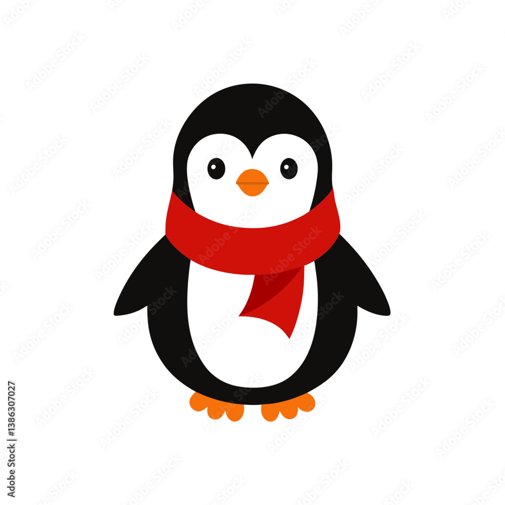 Naklejka premium penguin on snow